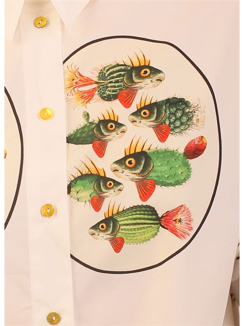 cotton shirt with fish print Laboratorio Capri | AMYBETOVAL
